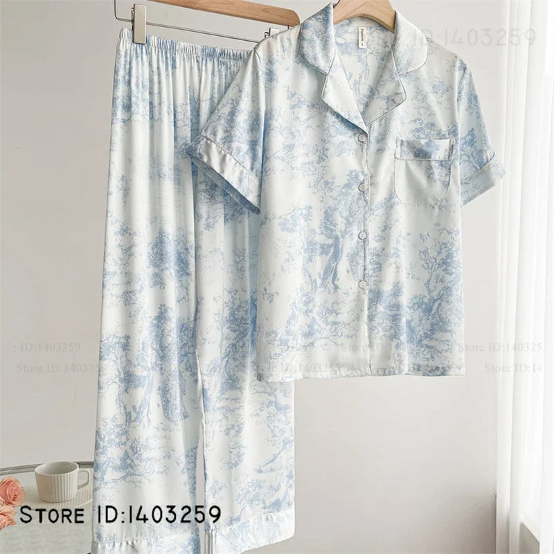 Pyjama Femme Satin Manches Courtes