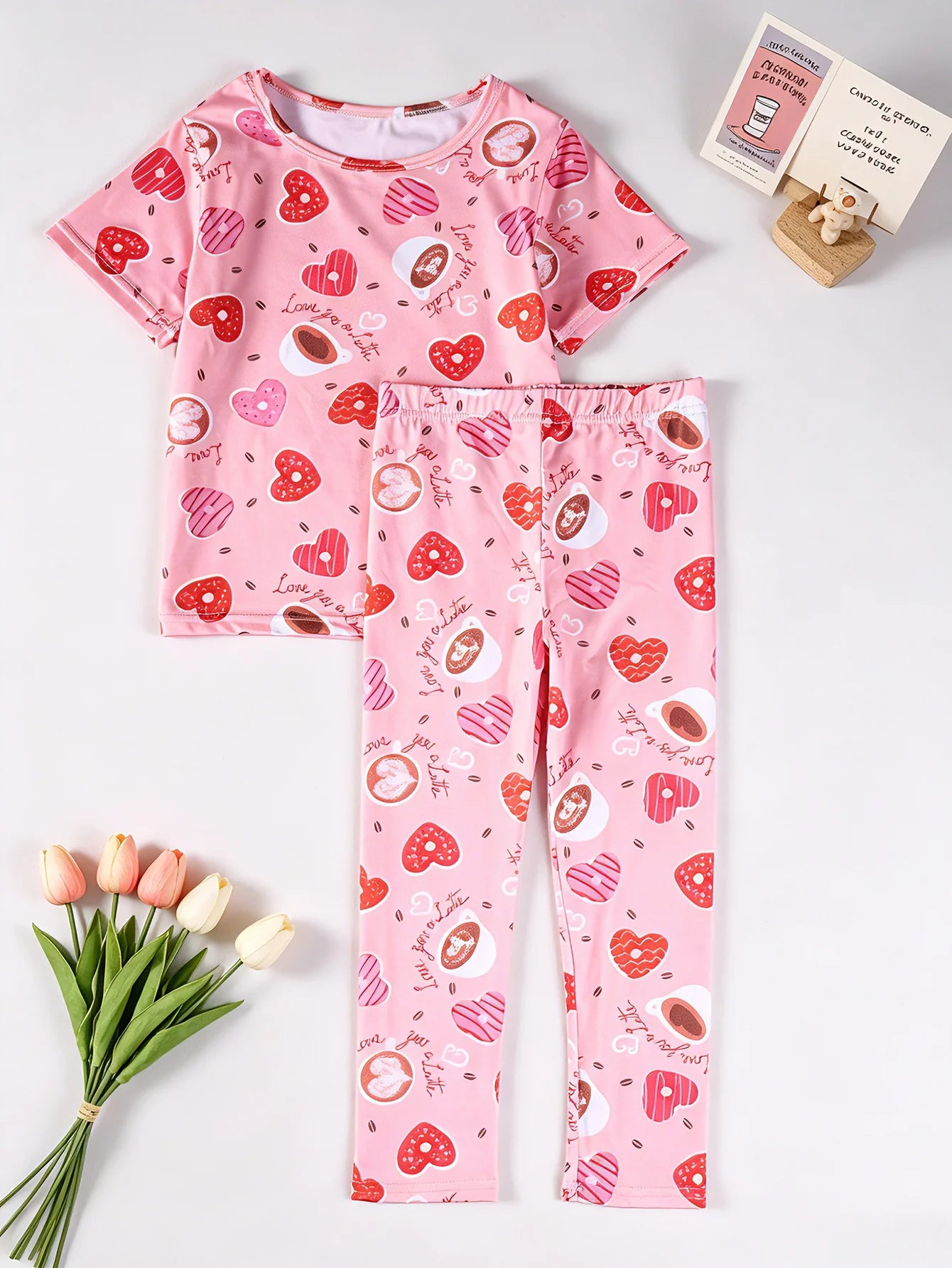 Pyjama Fille Motif Cœurs 2 Pièces