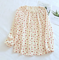 Haut Pyjama Femme Coton Imprimé