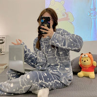 Pyjama Femme en Flanelle Rayures