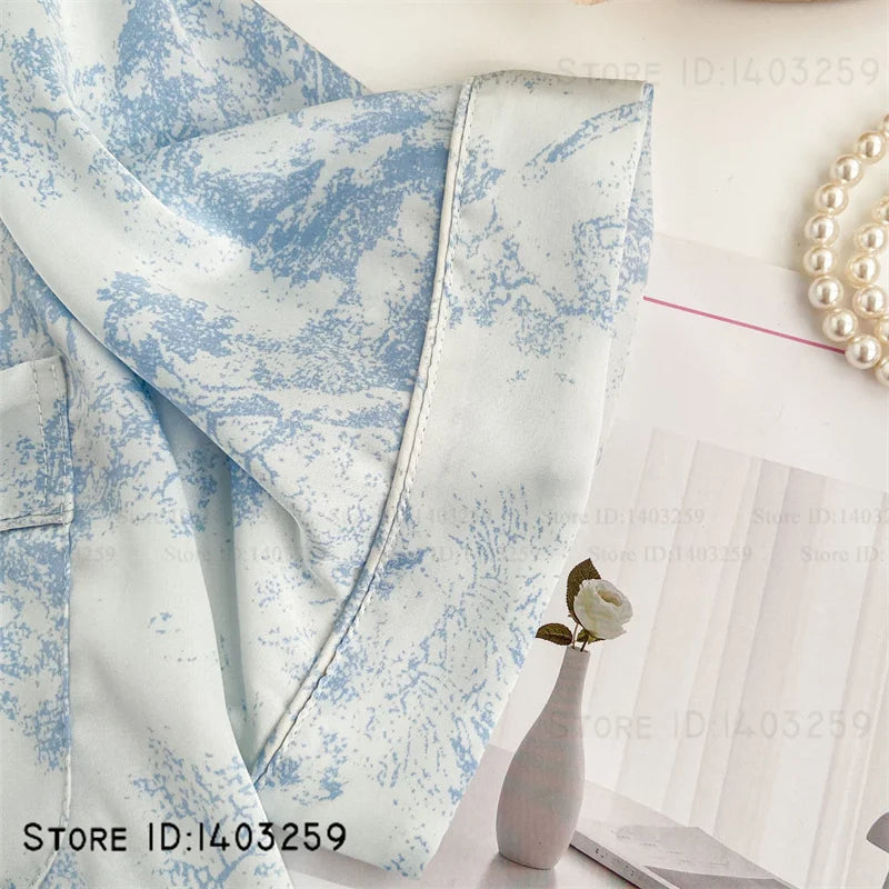 Pyjama Femme Satin Manches Courtes
