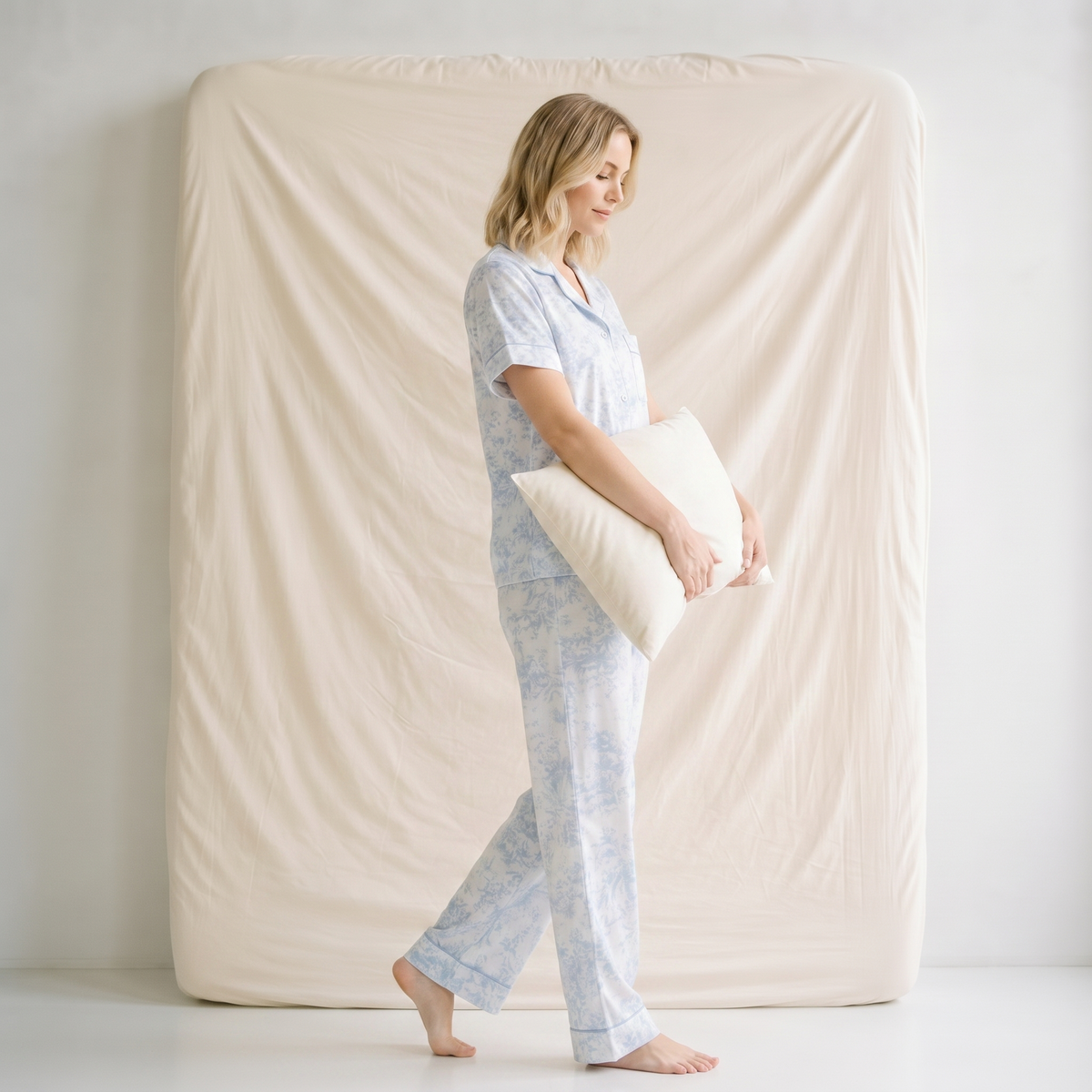 Pyjama Femme Satin Manches Courtes