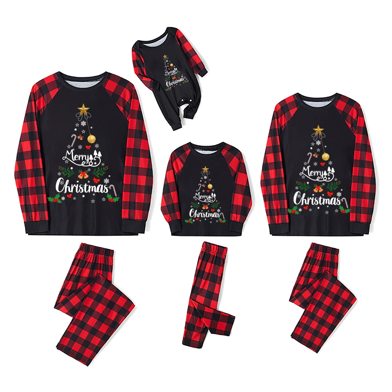 Pyjama Noël Famille et chien