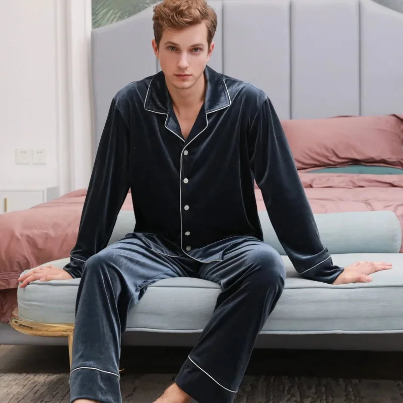 Ensemble Pyjama Velours Homme