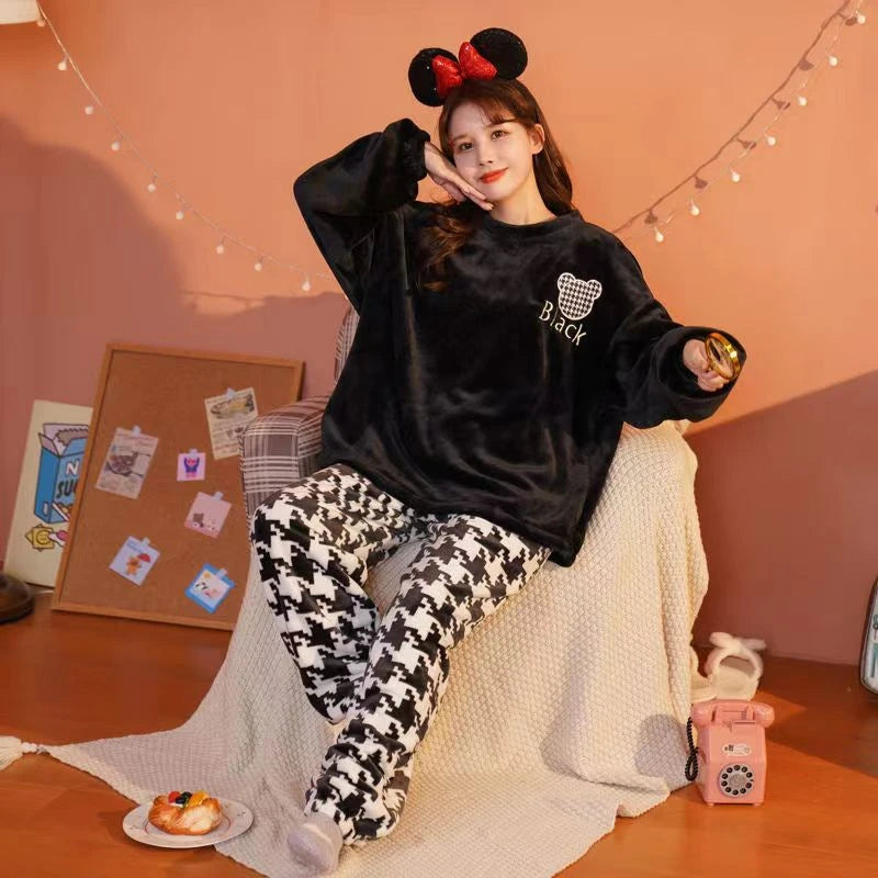 Ensemble Pyjama Femme Polaire Carreaux