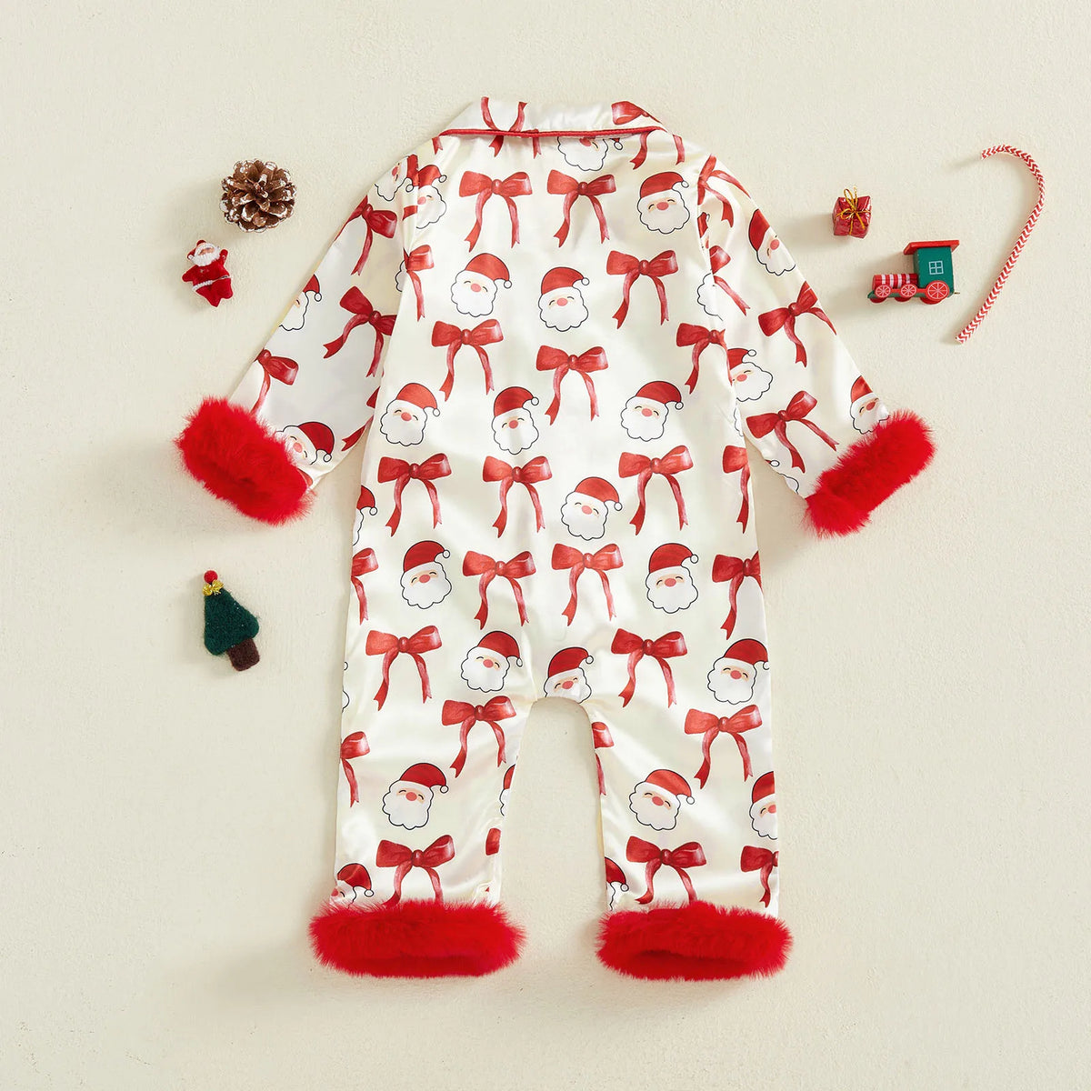 Combinaison Pyjama Bébé Fille Noël Satin