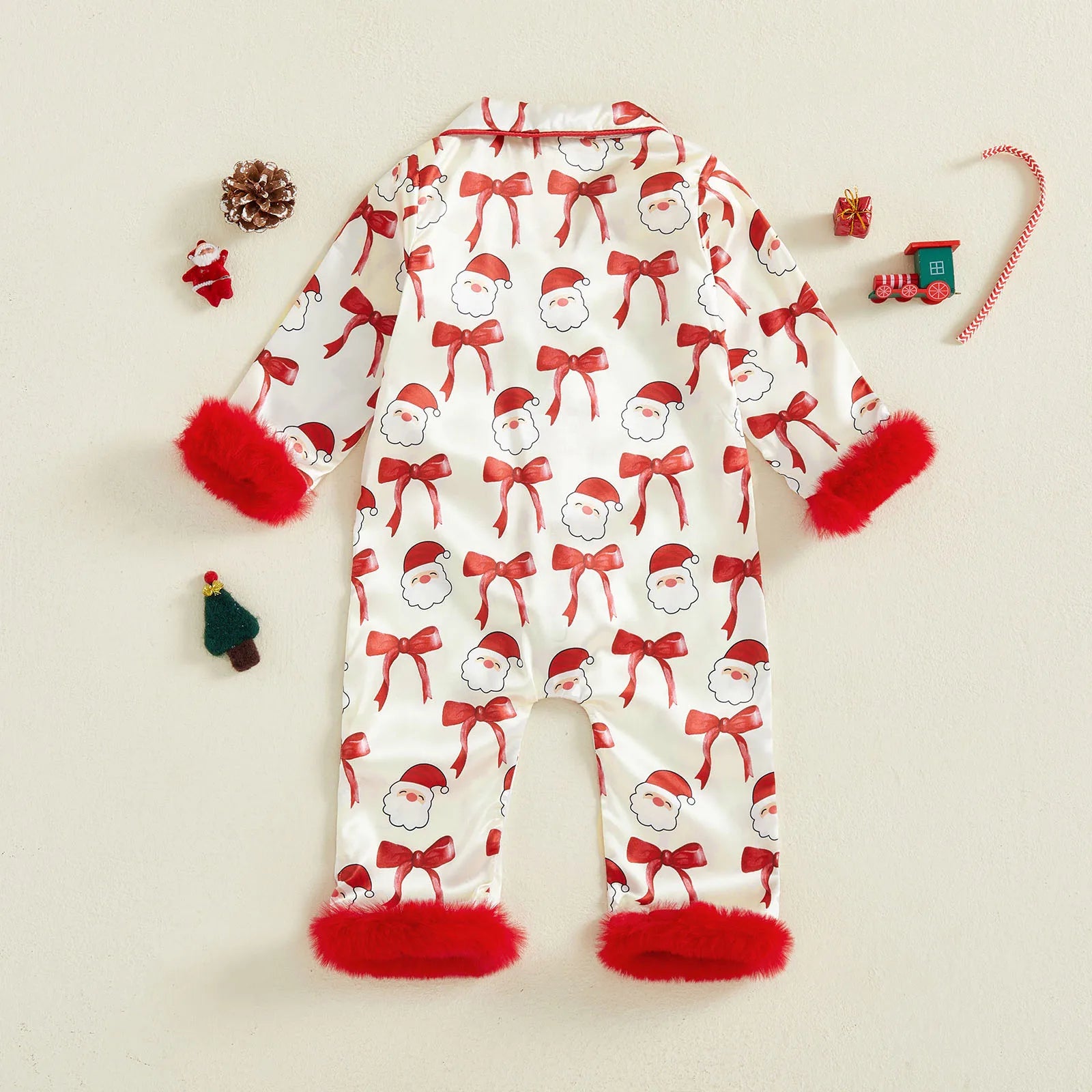 Combinaison Pyjama Bébé Fille Noël Satin