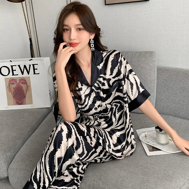 Pyjama Femme Satin Zèbre