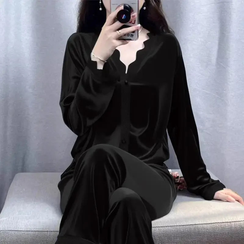 Pyjama Femme Velours Automne