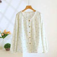 Haut Pyjama Manches Longues Coton