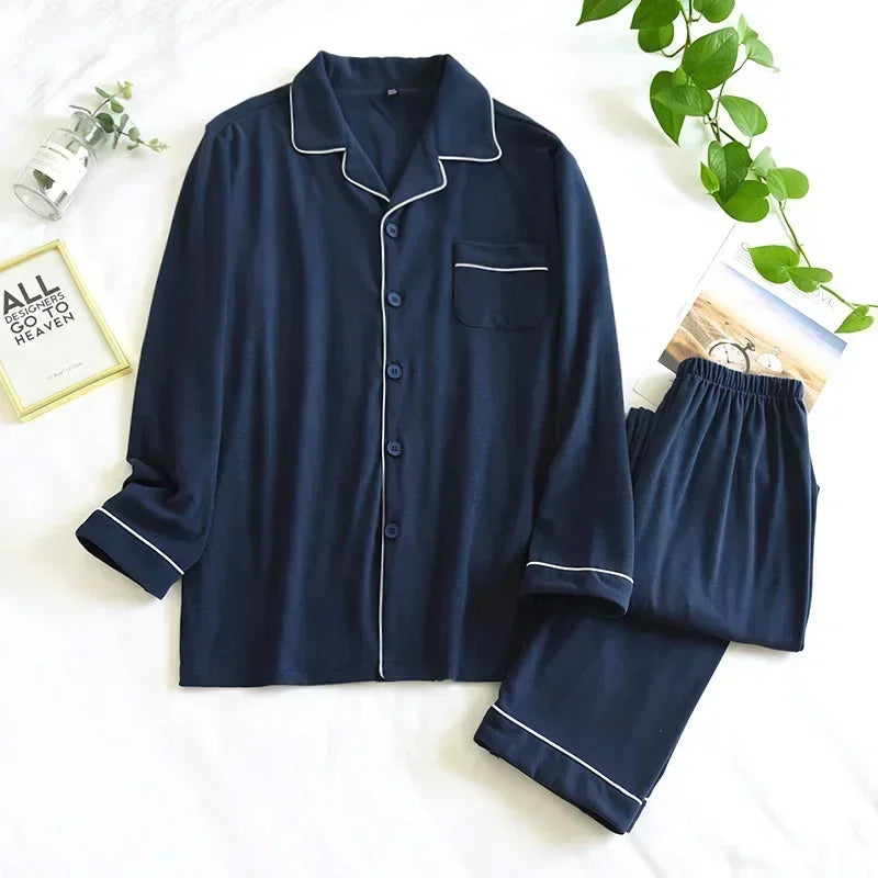 Pyjama Homme Velours Manches Longues