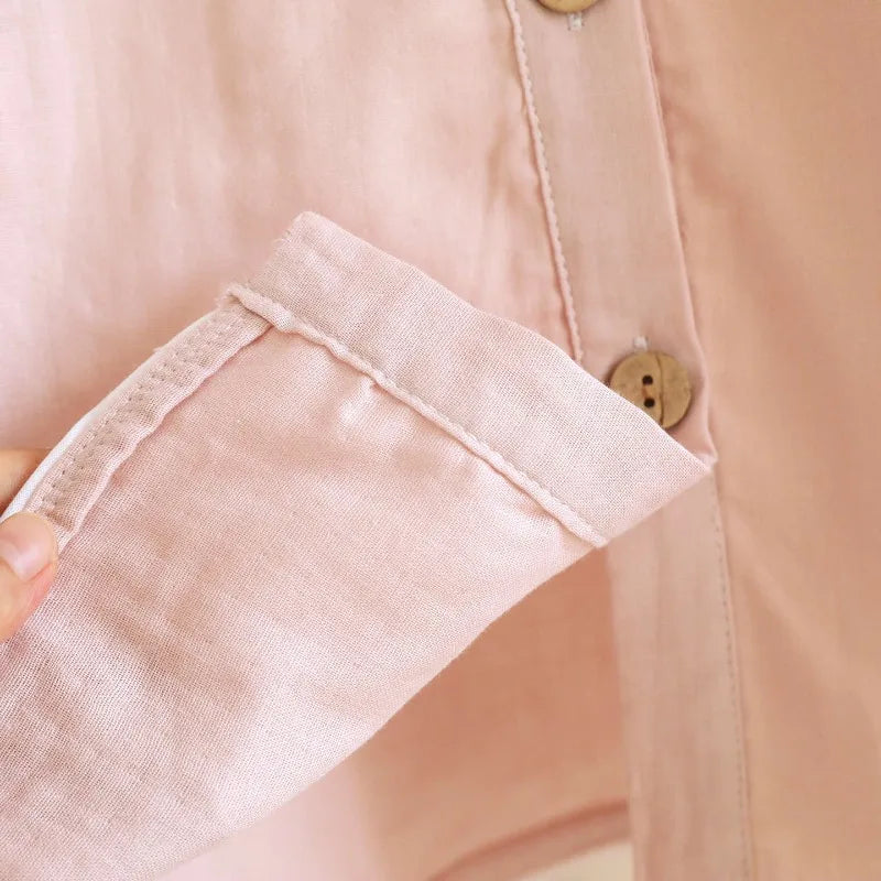 Haut Pyjama Rose Femme Manches Longues