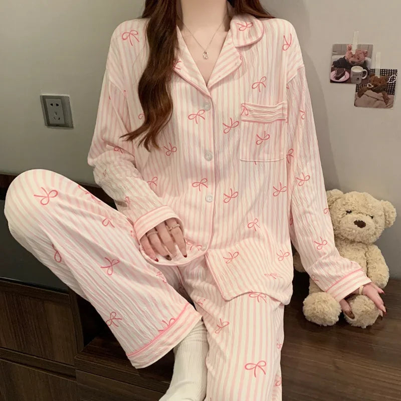 Pyjama Femme Coeurs Rouges