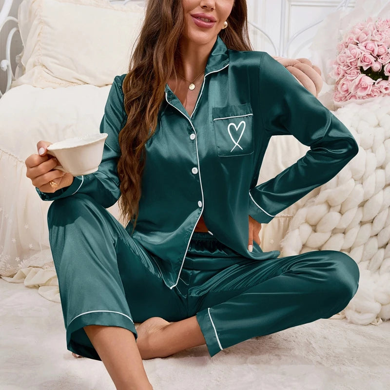 Pyjama Femme Satin Manches Courtes