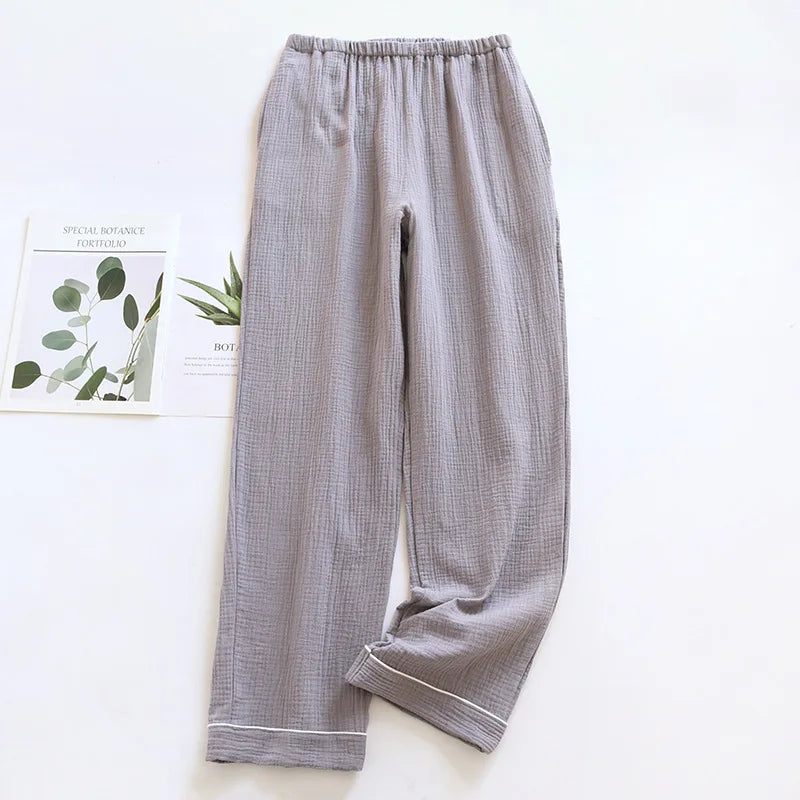 Pantalon Pyjama Homme Coton Bleu