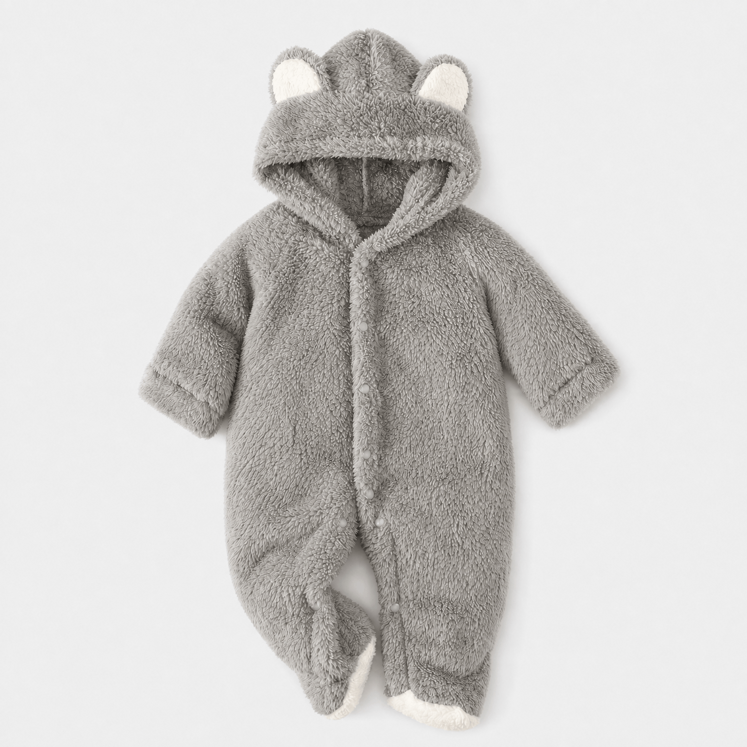 Combinaison Bébé Capuche Gris
