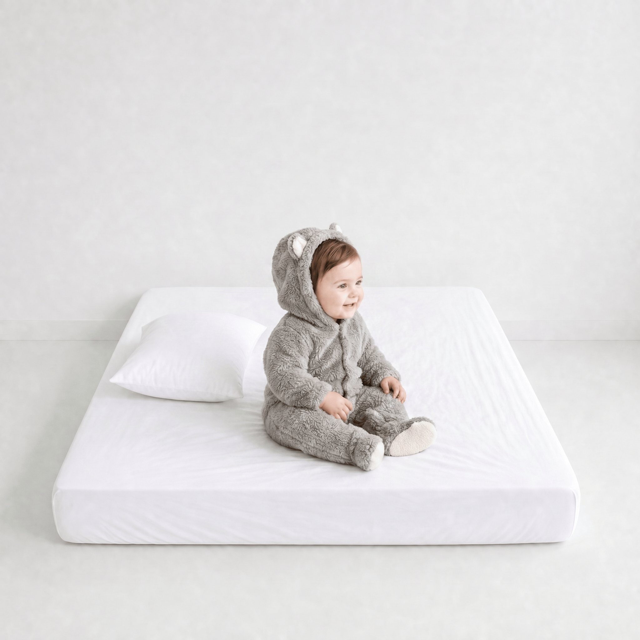 Combinaison Bébé Capuche Gris