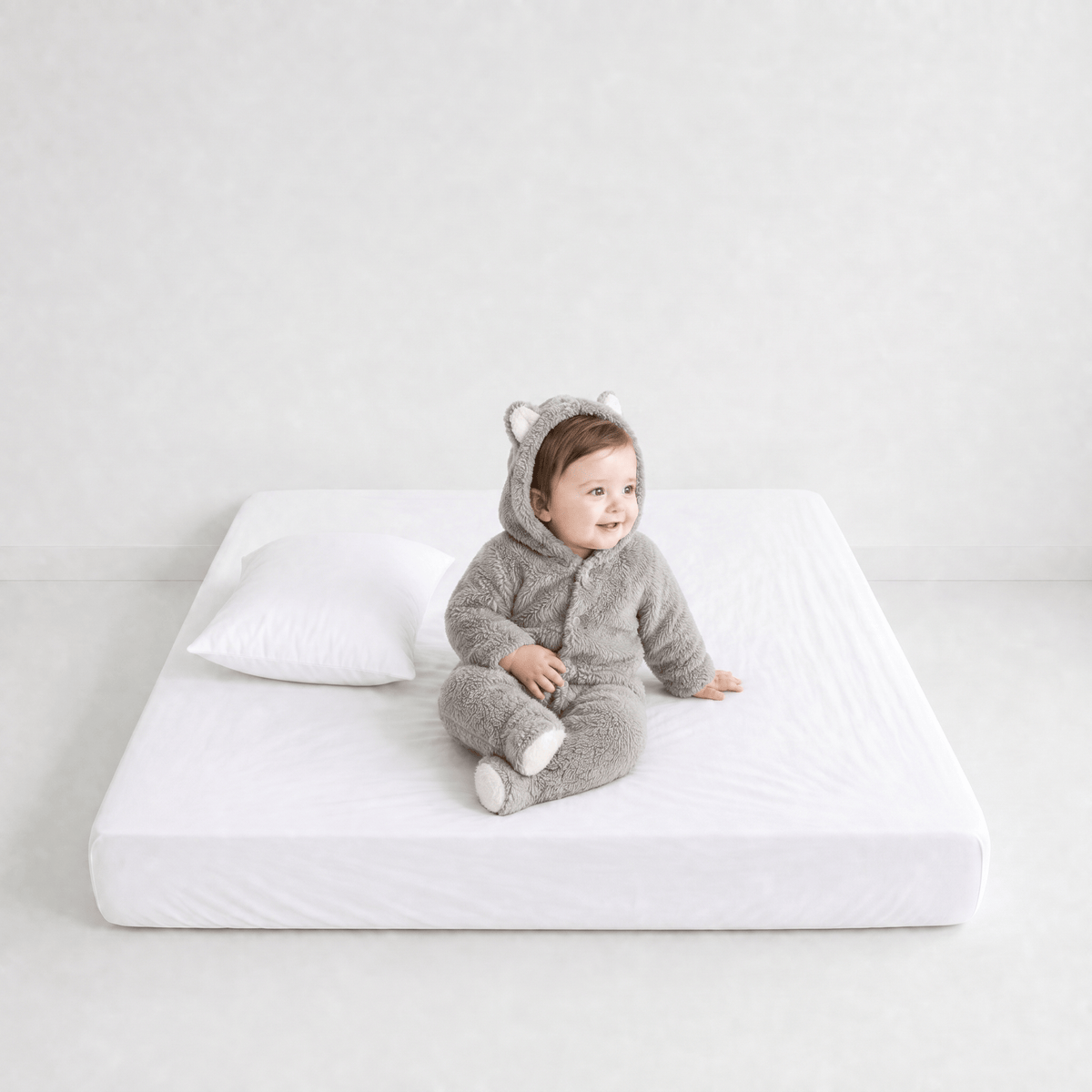 Combinaison Bébé Capuche Gris