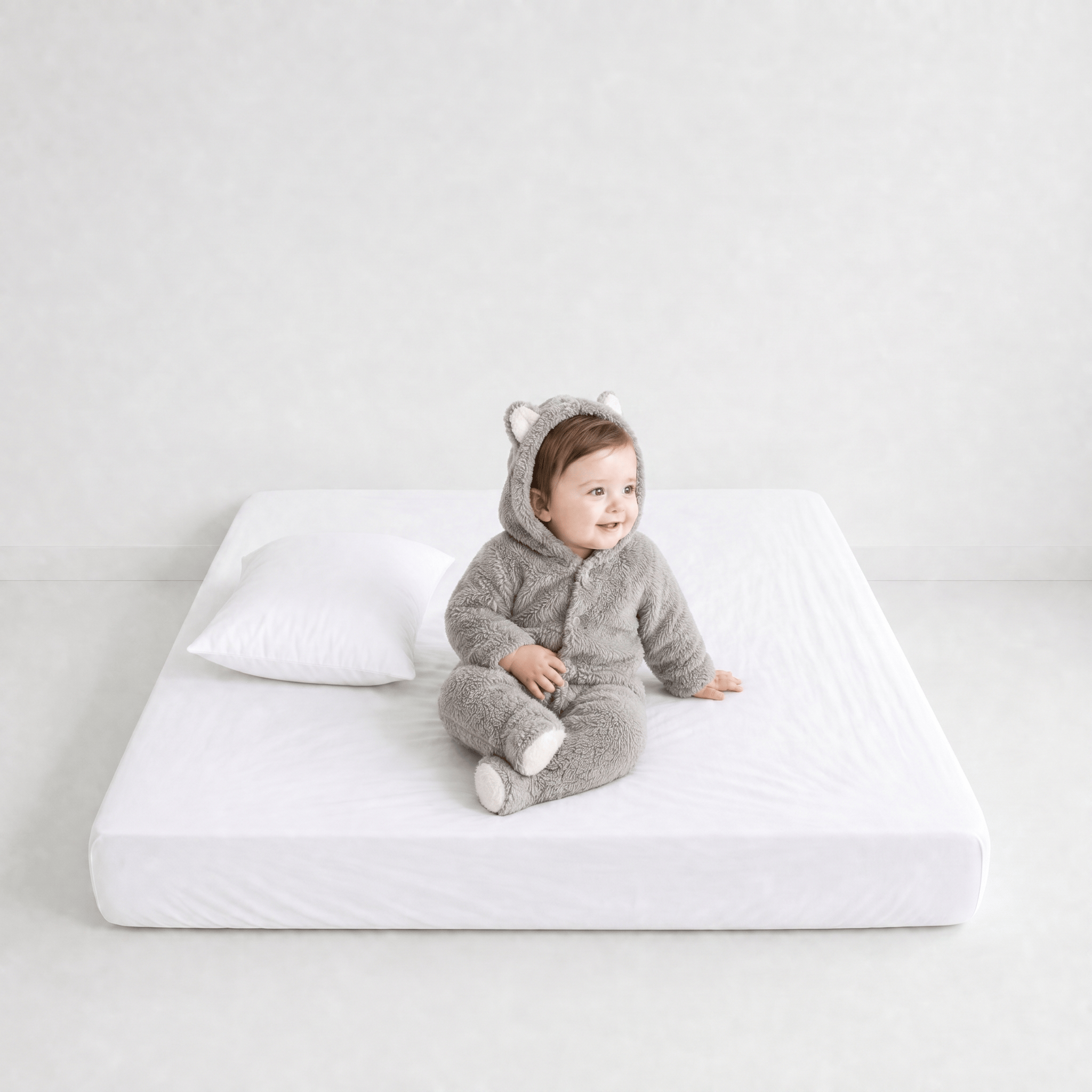 Combinaison Bébé Capuche Gris