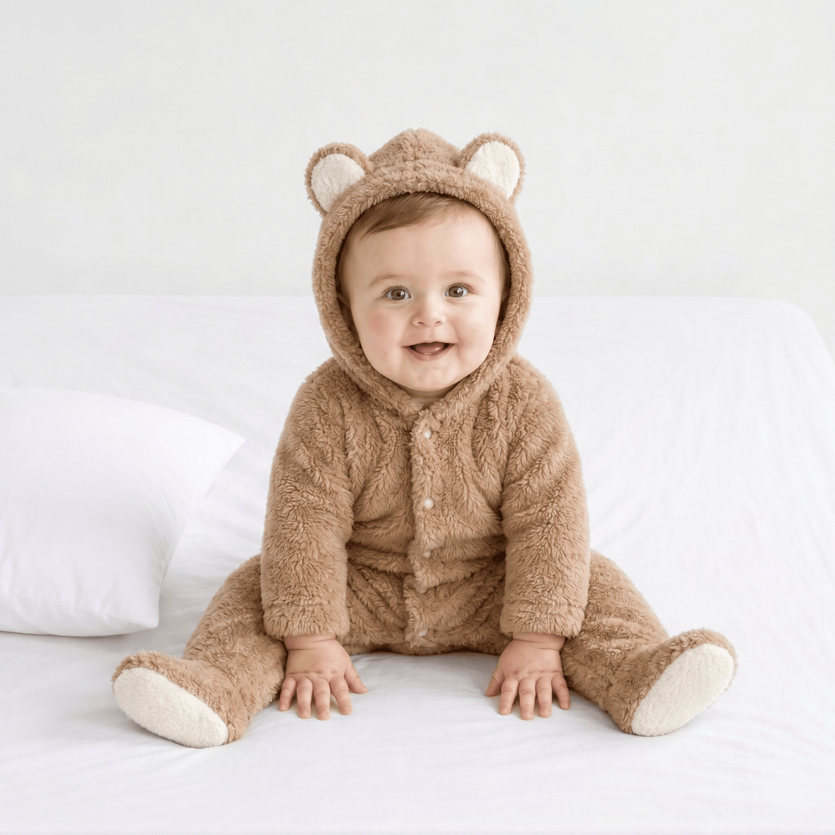 Combinaison Hiver Bébé avec Capuche Polaire