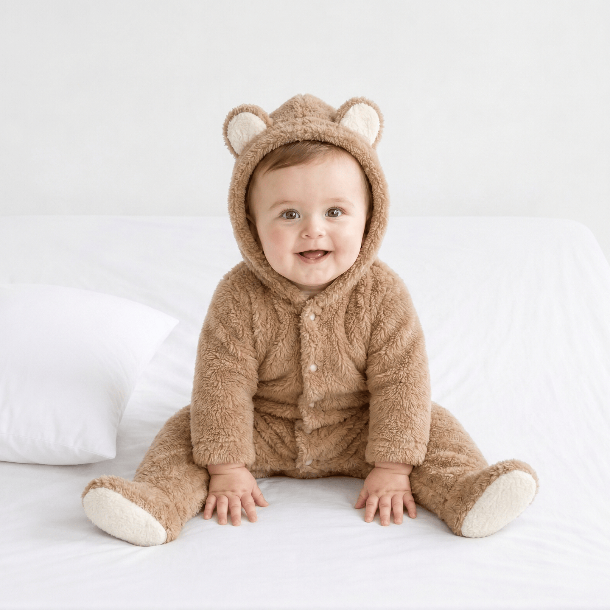 Combinaison Hiver Bébé avec Capuche Polaire