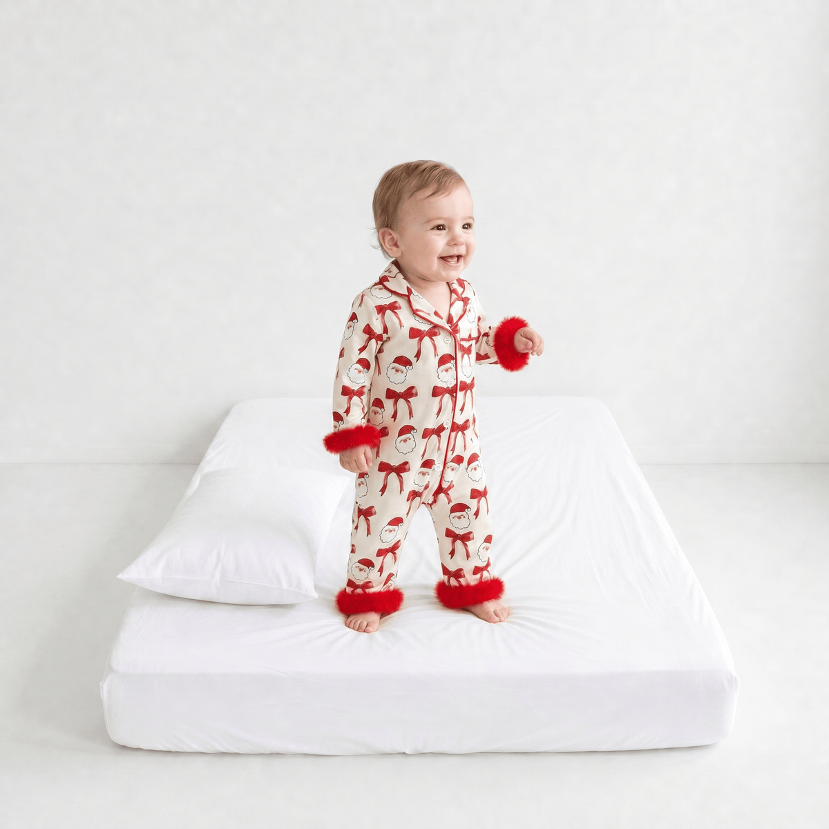 Combinaison Pyjama Bébé Fille Noël Satin