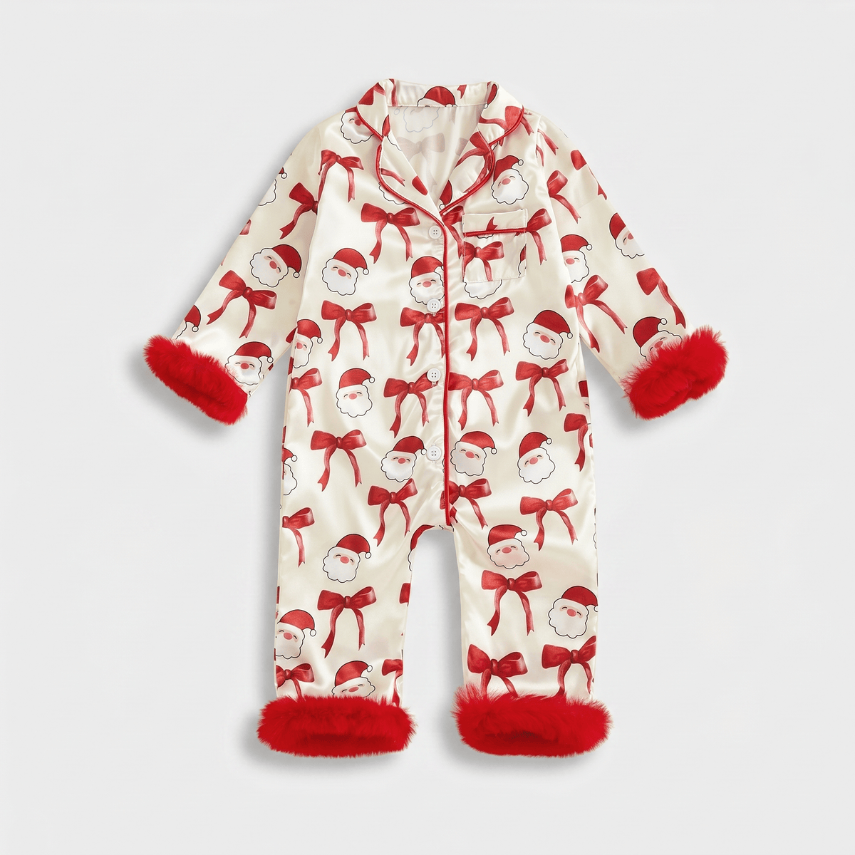 Combinaison Pyjama Bébé Fille Noël Satin