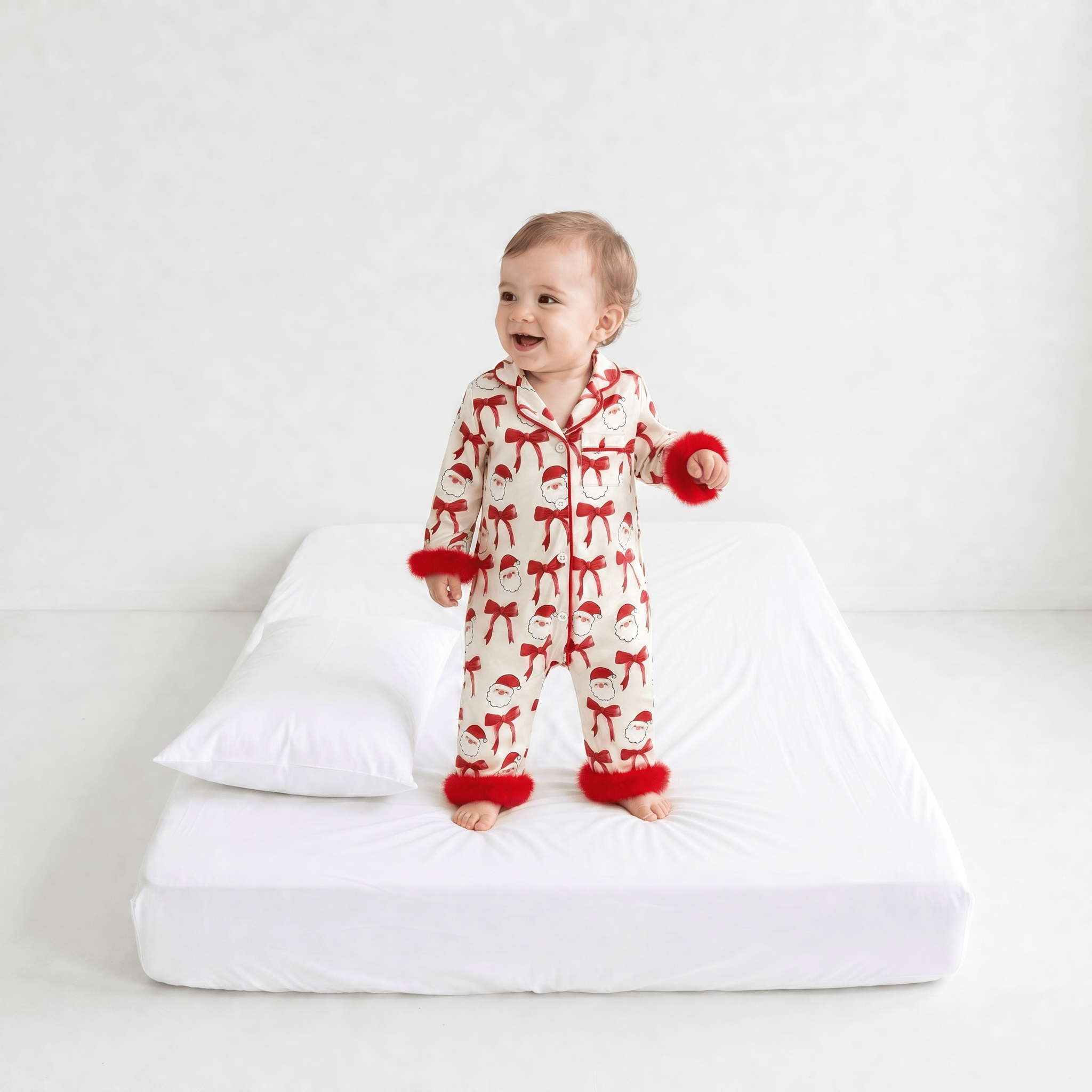 Combinaison Pyjama Bébé Fille Noël Satin