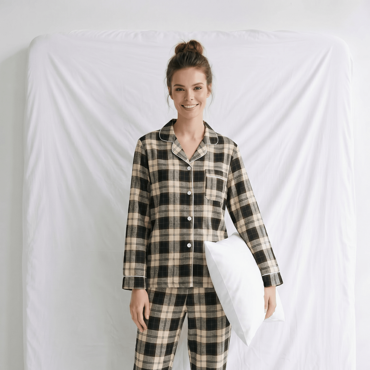 Ensemble Pyjama Femme à Carreaux
