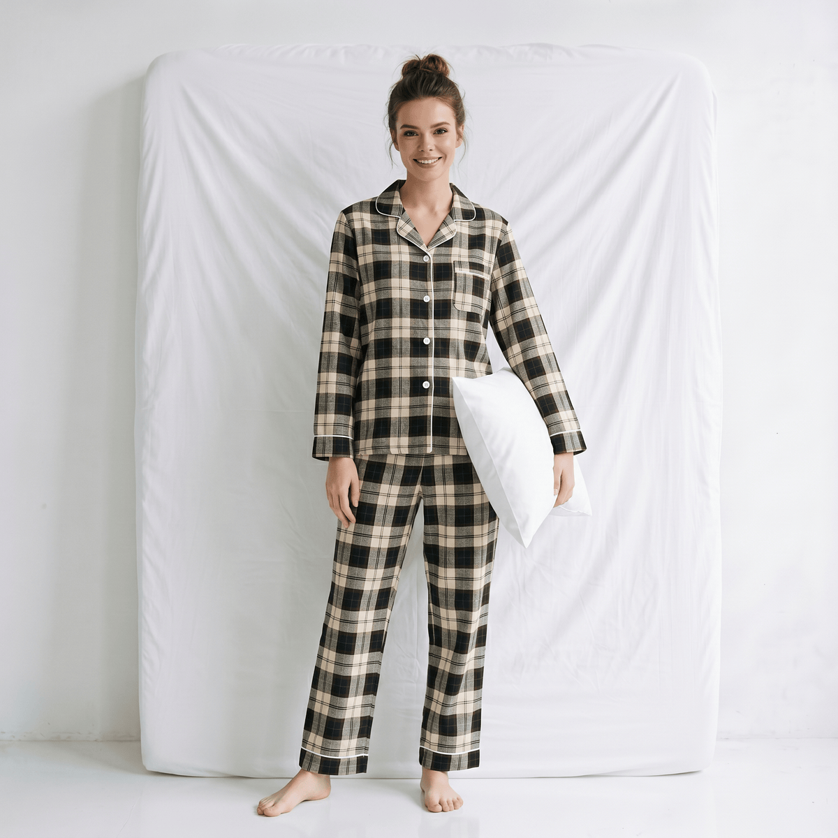 Ensemble Pyjama Femme à Carreaux