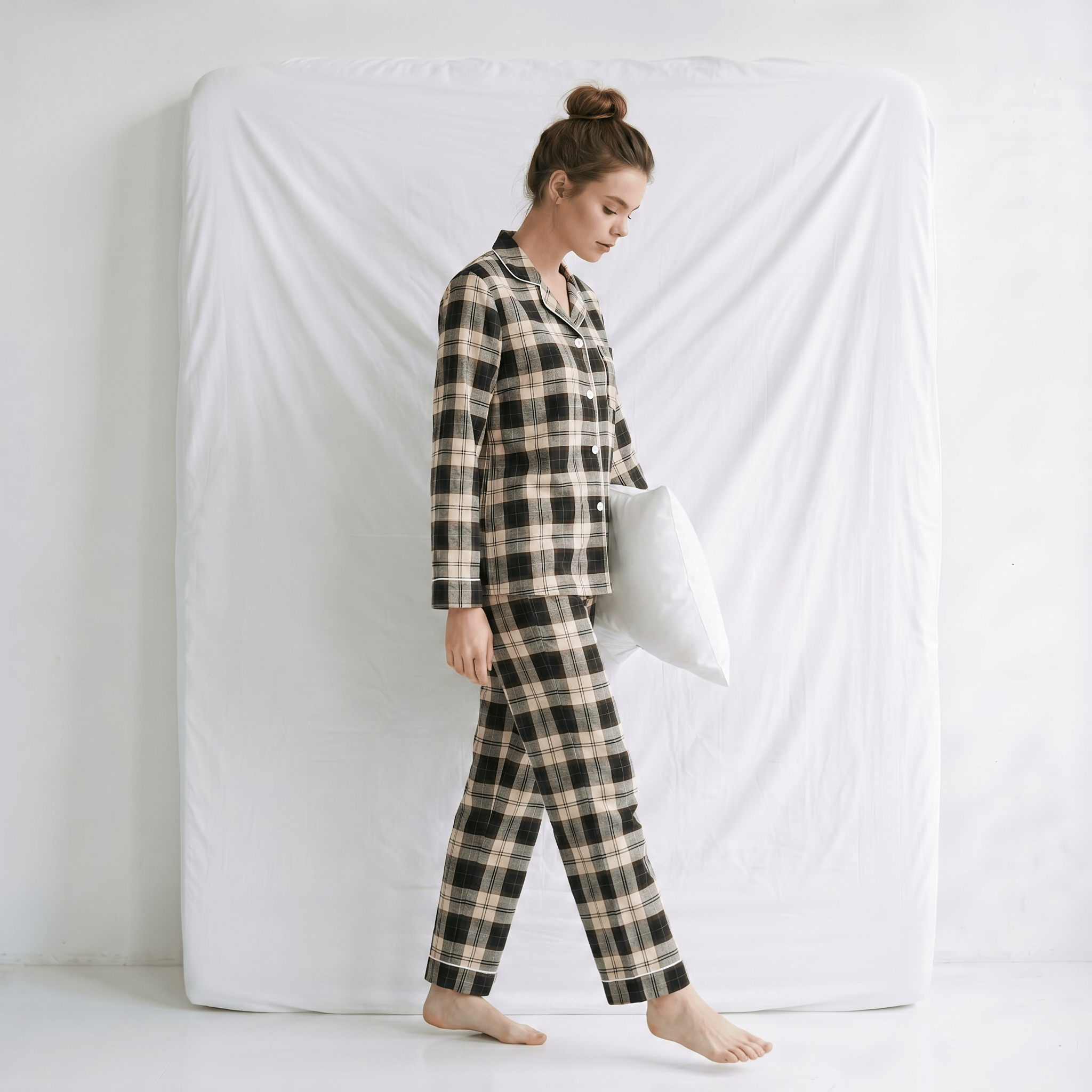 Ensemble Pyjama Femme à Carreaux