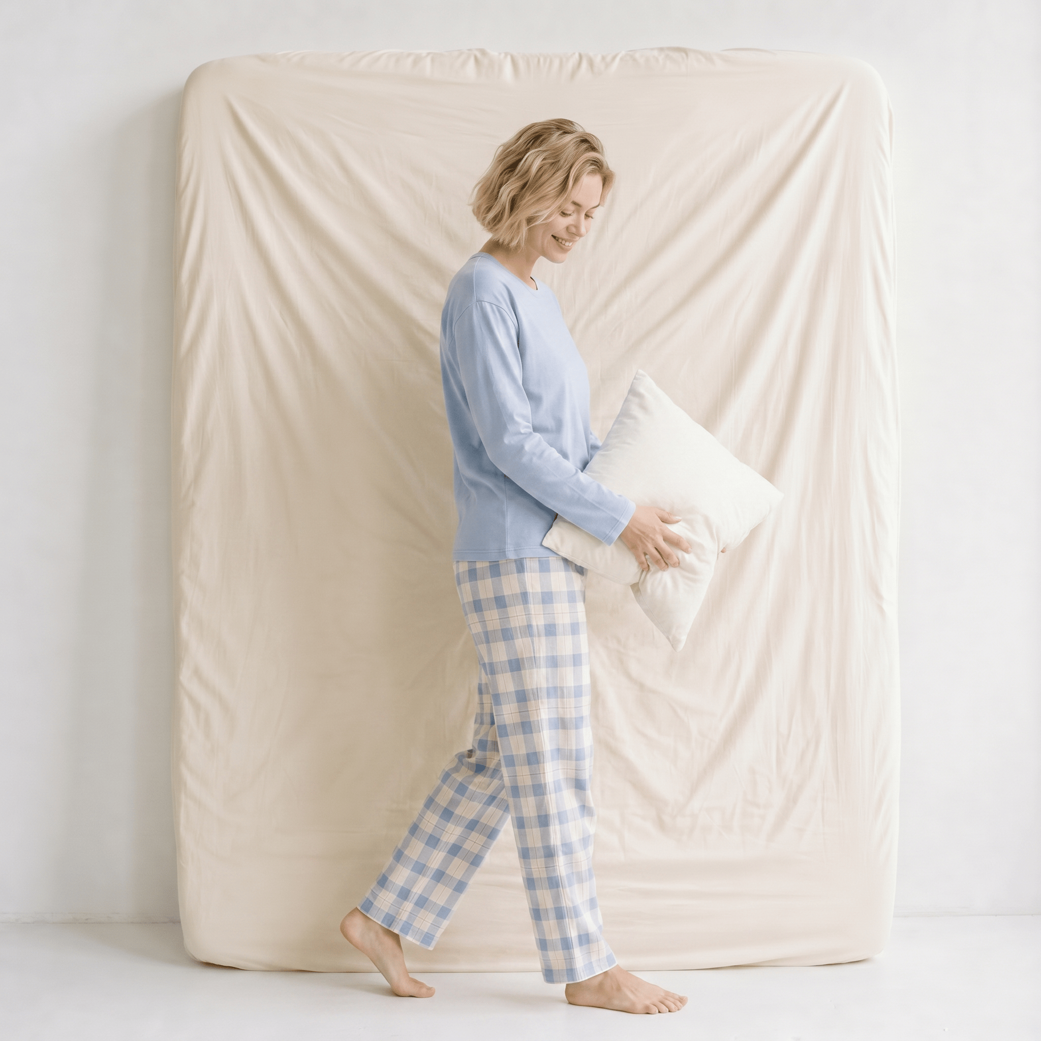 Ensemble Pyjama Femme Coton Bleu