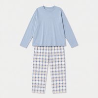 Ensemble Pyjama Femme Coton Bleu