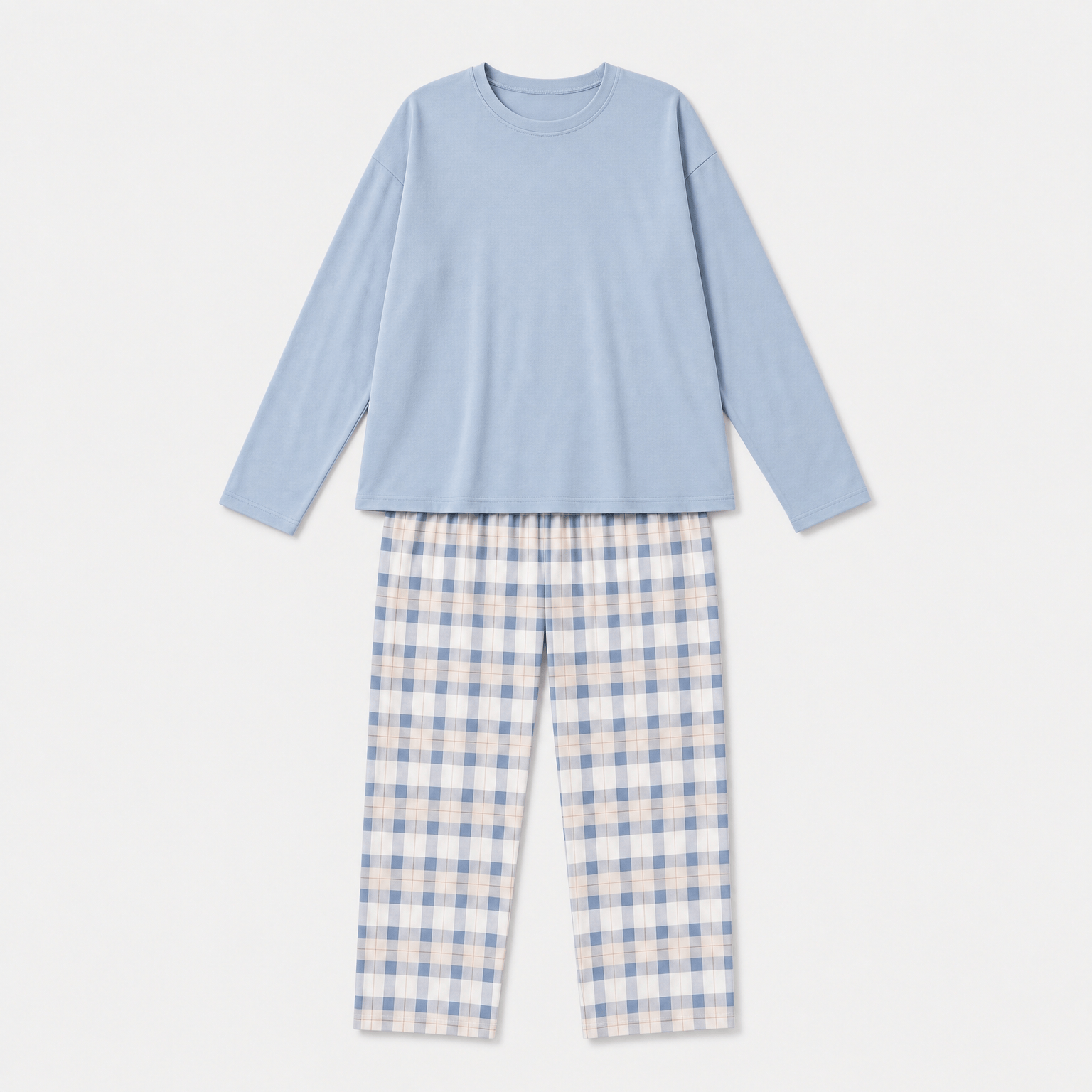 Ensemble Pyjama Femme Coton Bleu