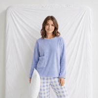 Ensemble Pyjama Femme Polaire Carreaux