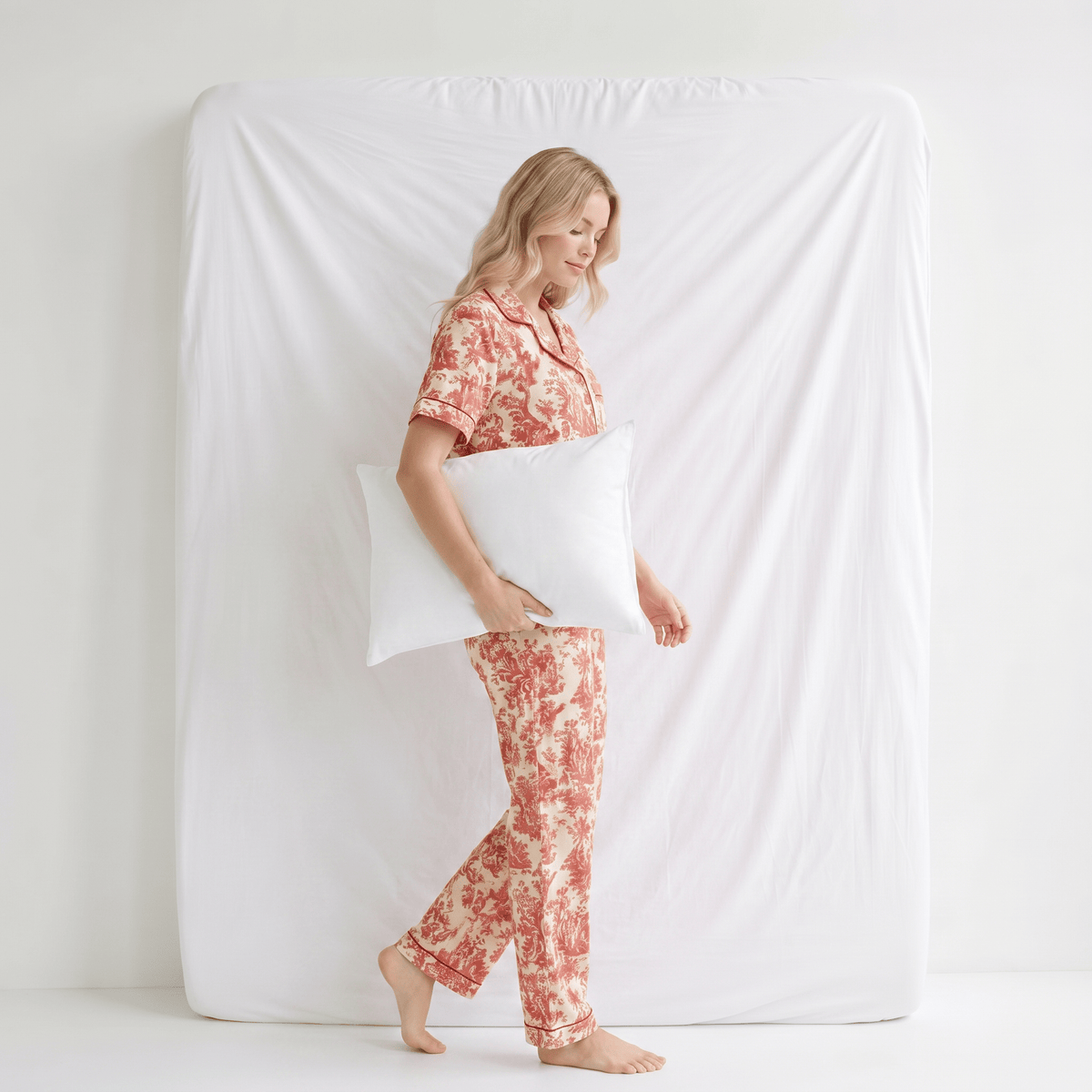 Ensemble Pyjama Femme Satin Rouge
