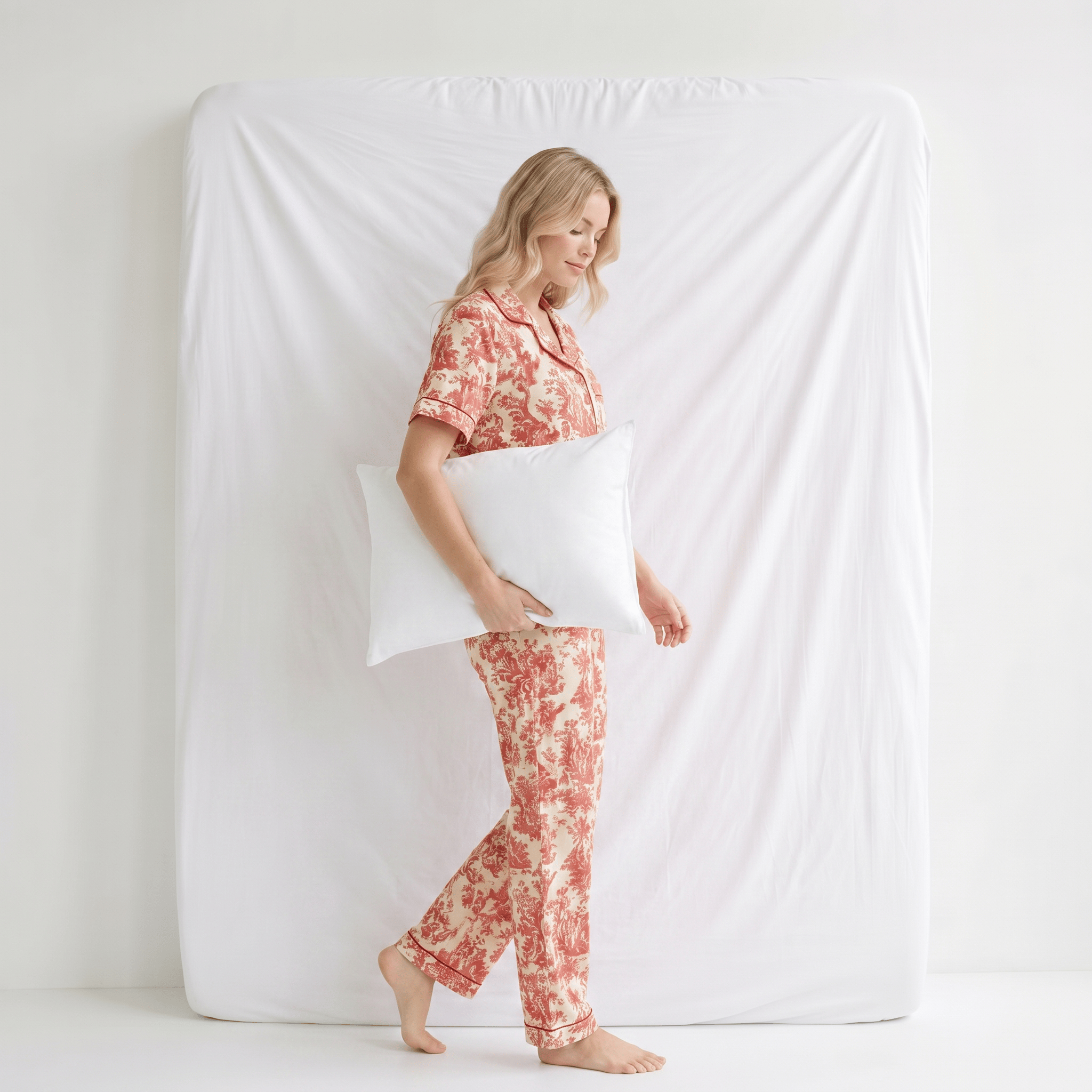 Ensemble Pyjama Femme Satin Rouge