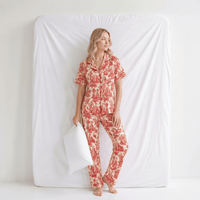 Ensemble Pyjama Femme Satin Rouge