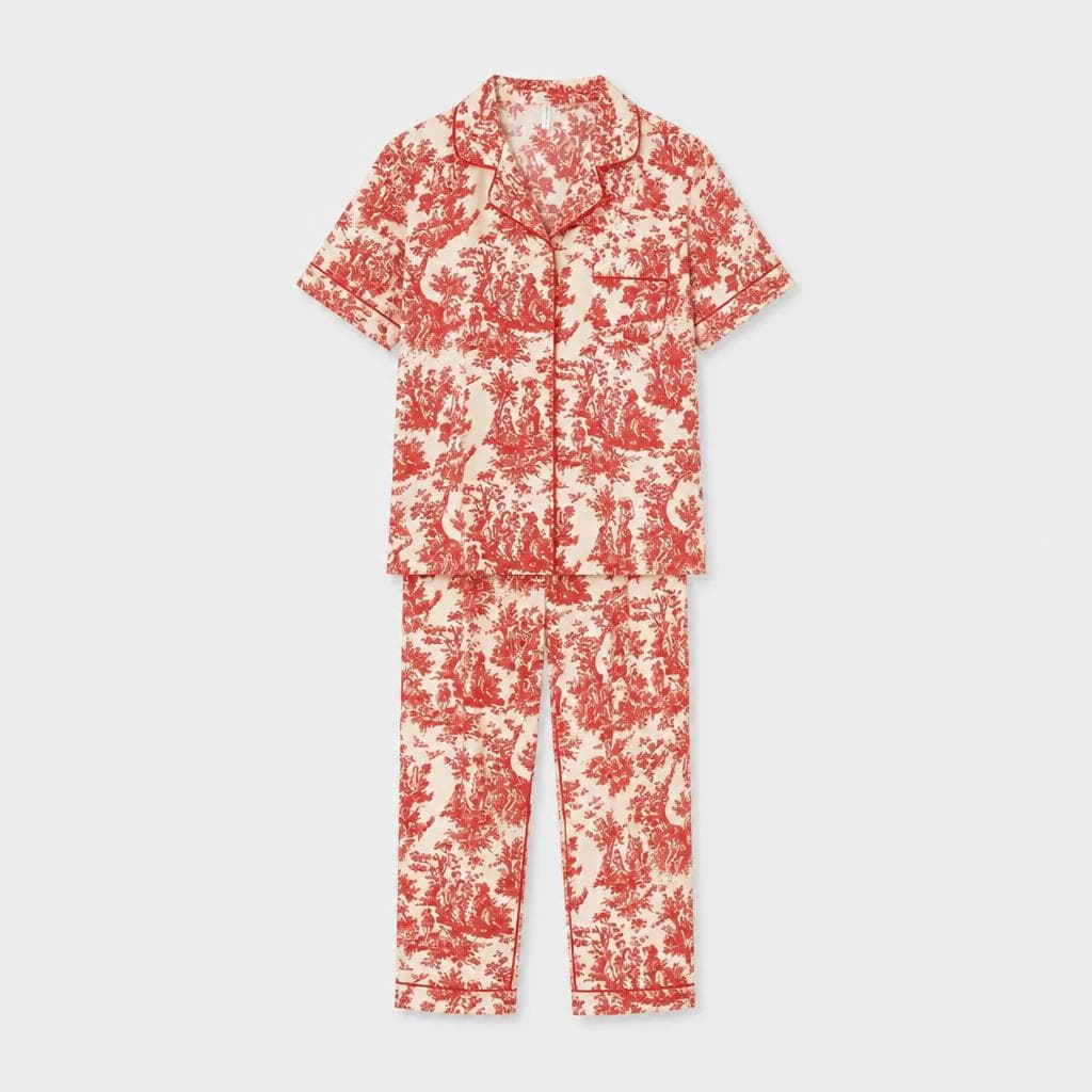 Ensemble Pyjama Femme Satin Rouge