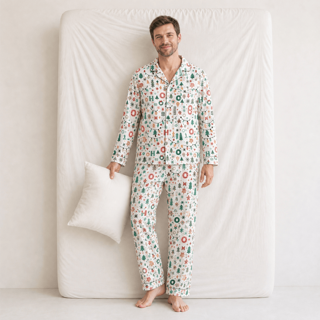 Ensemble Pyjama Homme Noël Blanc