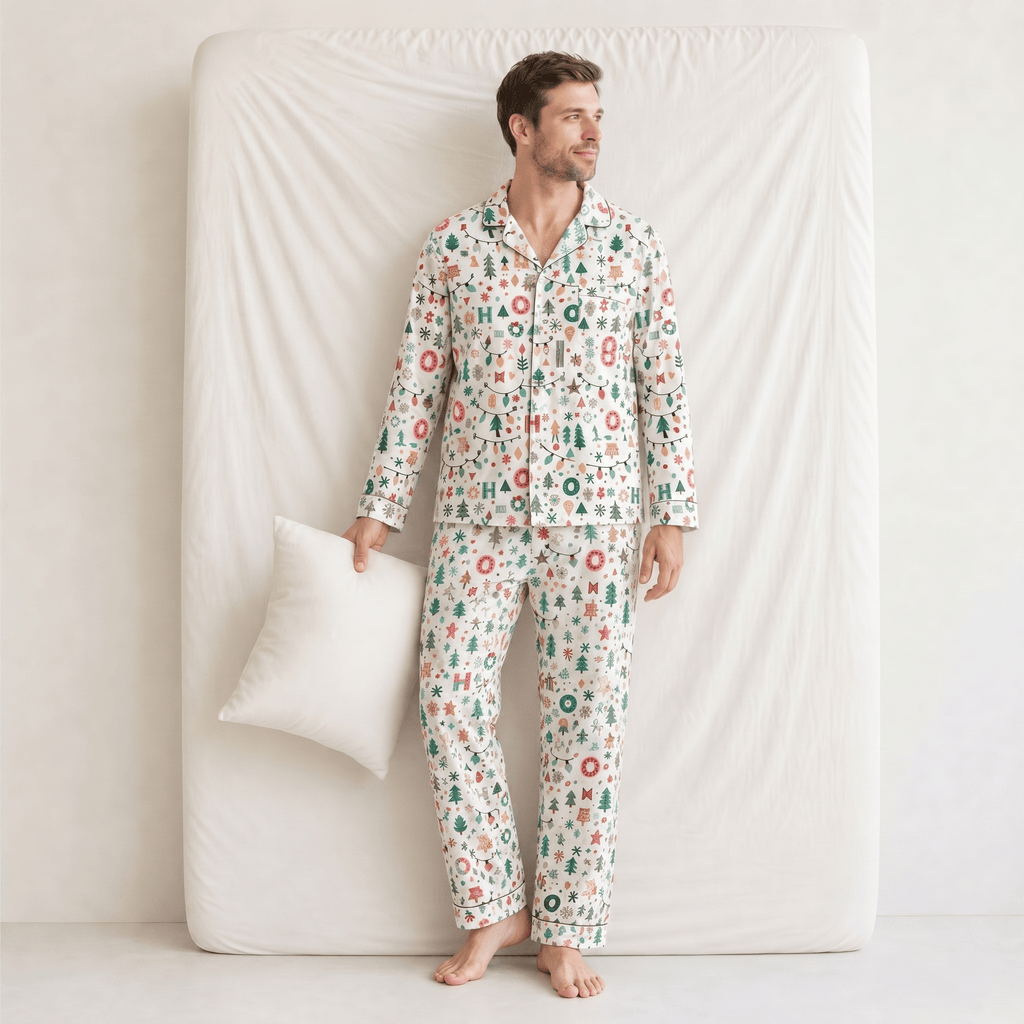 Ensemble Pyjama Homme Noël Blanc