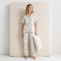 Pyjama Femme Satin Gris