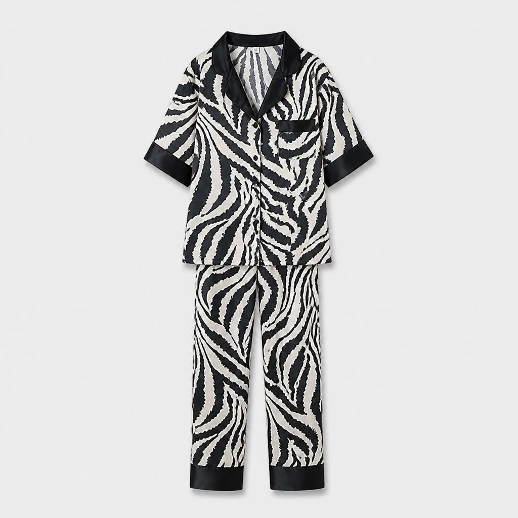 Pyjama Femme Satin Zèbre