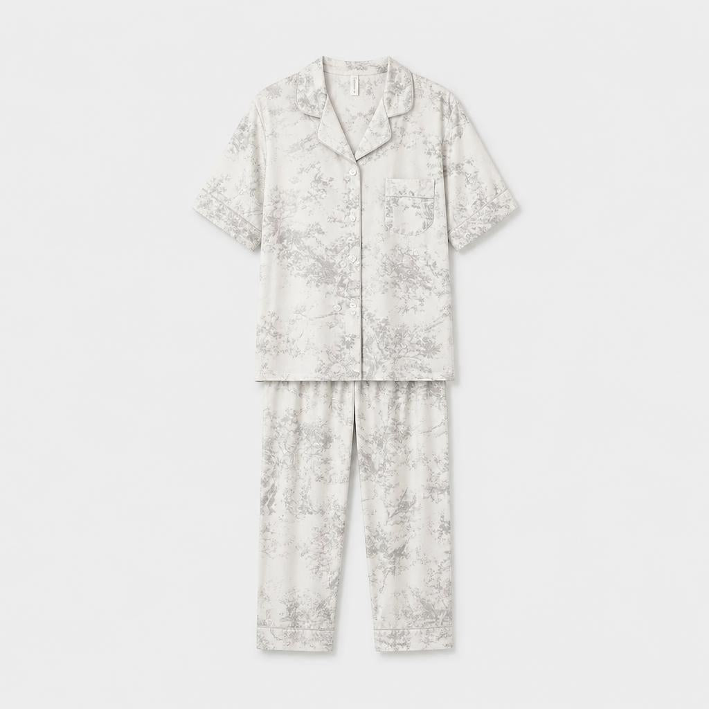 Pyjama Femme Satin Gris