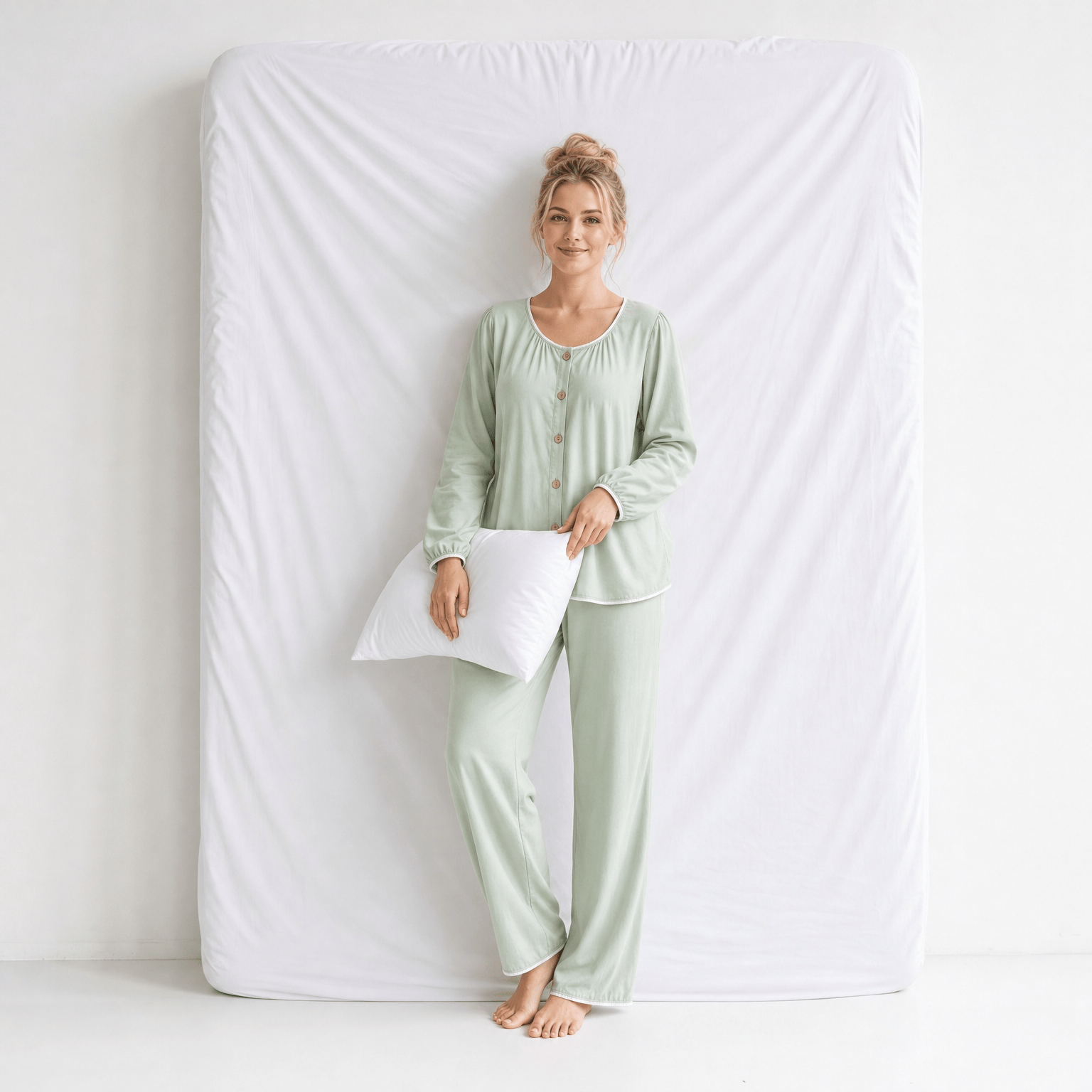 Haut De Pyjama Vert pour Femme