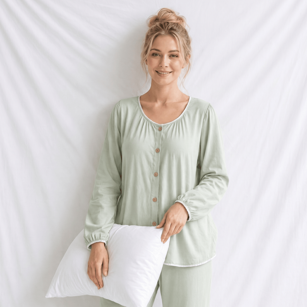 Haut De Pyjama Vert pour Femme
