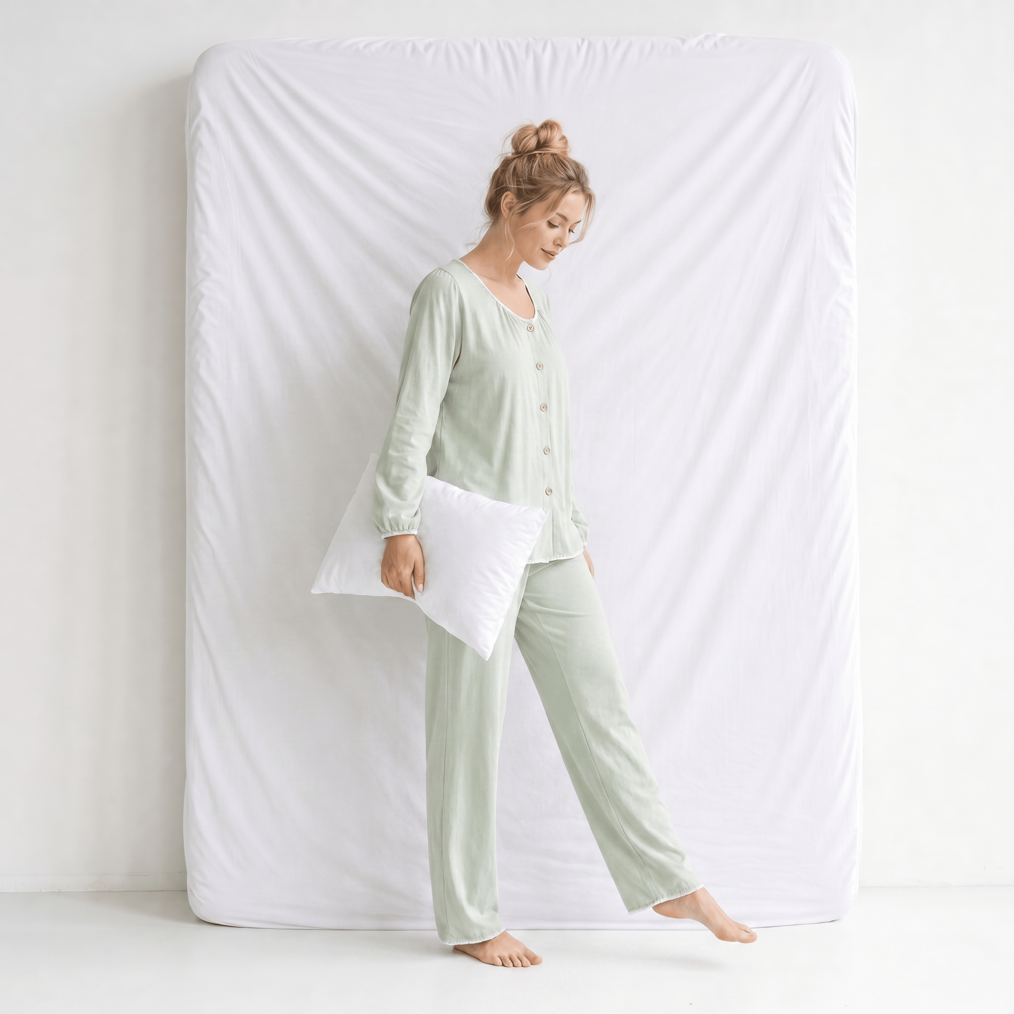 Haut De Pyjama Vert pour Femme