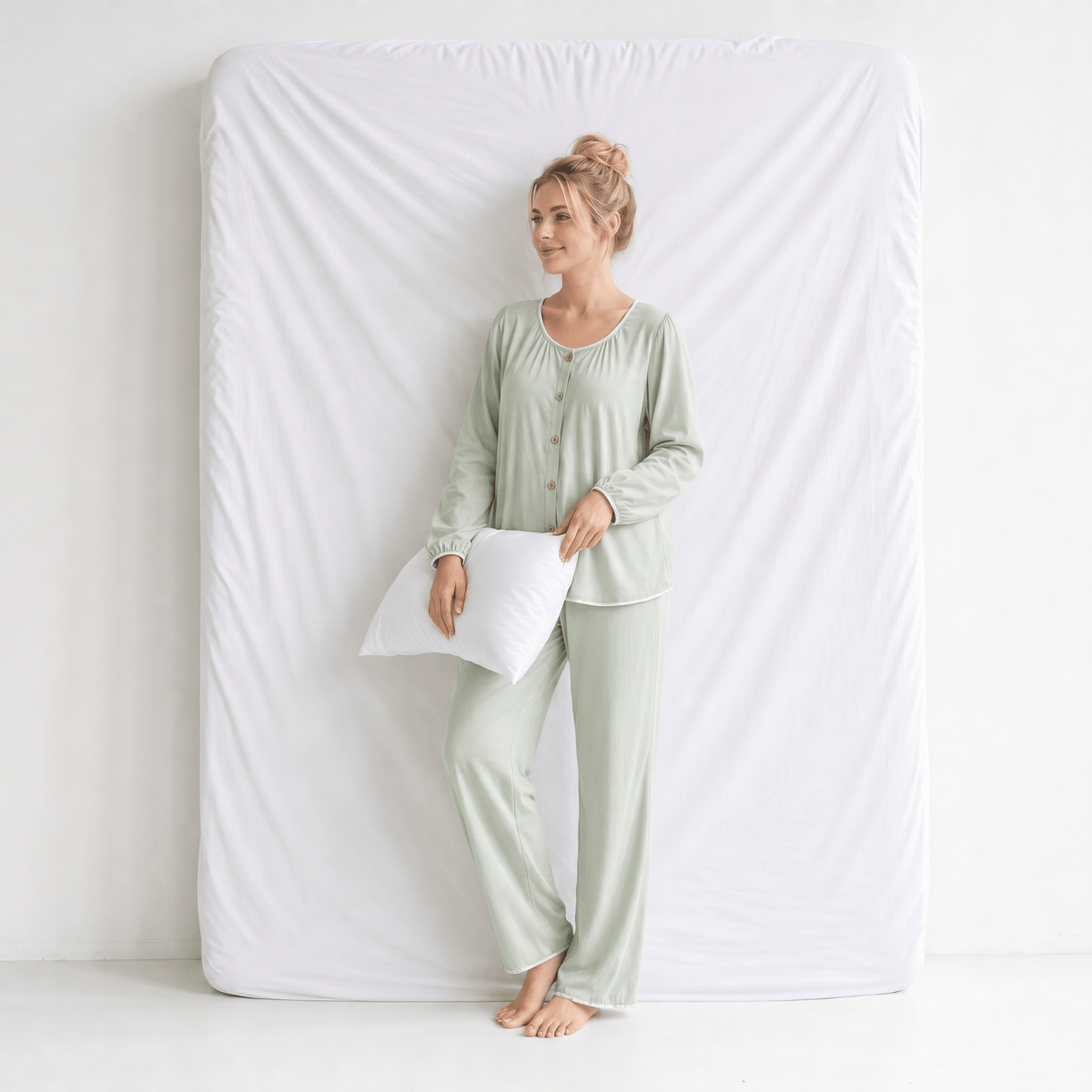 Haut De Pyjama Vert pour Femme