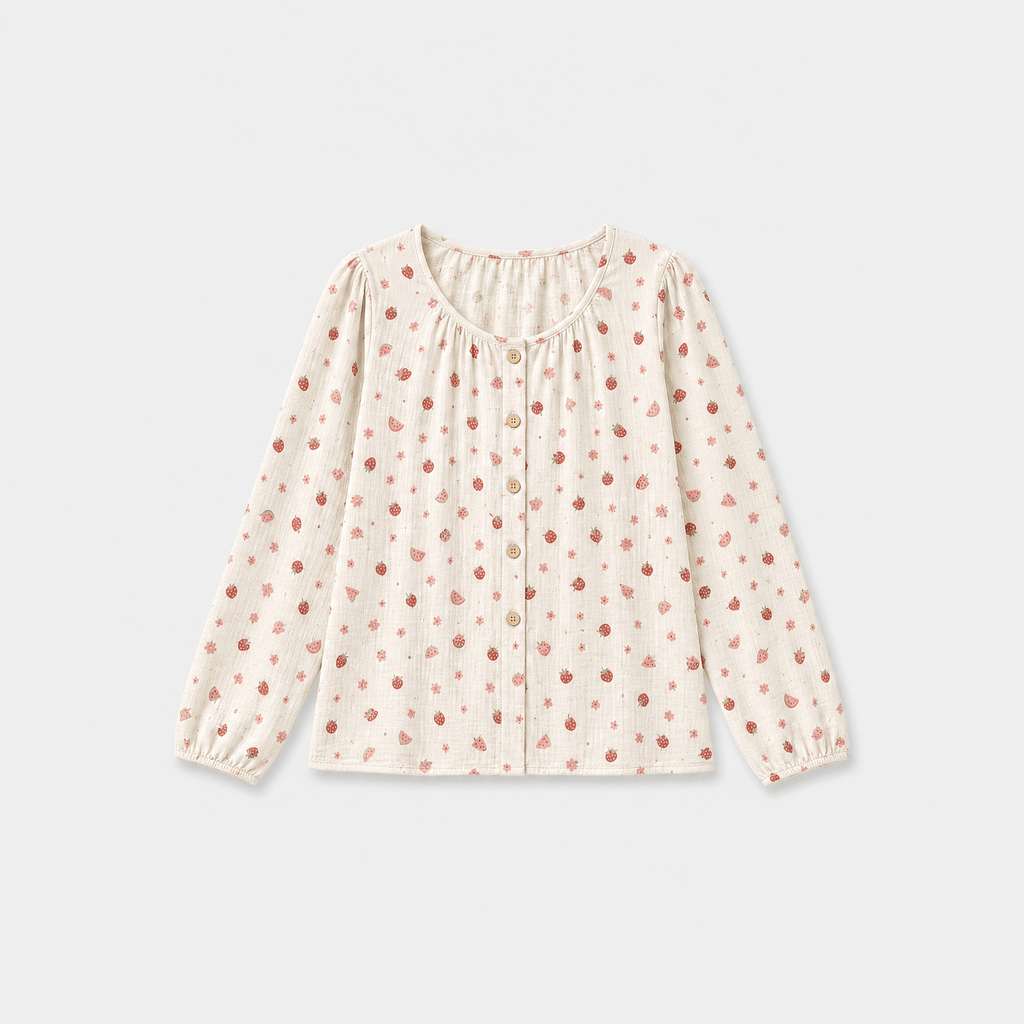 Haut Pyjama Femme Coton Imprimé