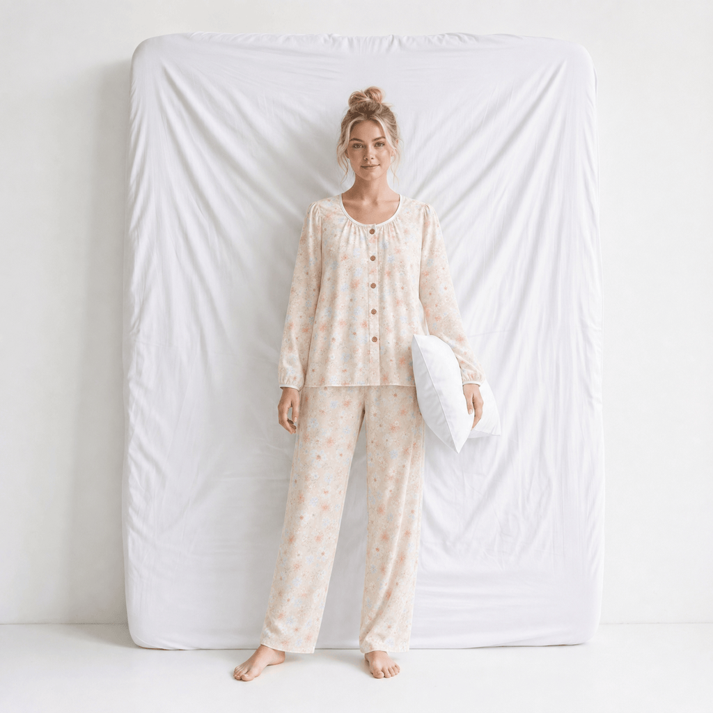 Haut Pyjama Manches Longues Coton